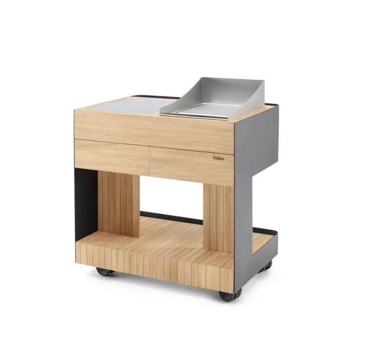 Gartenk�che Outdoork�che INDU+ Intas K�chentrolley GRUNDMODUL schwarz